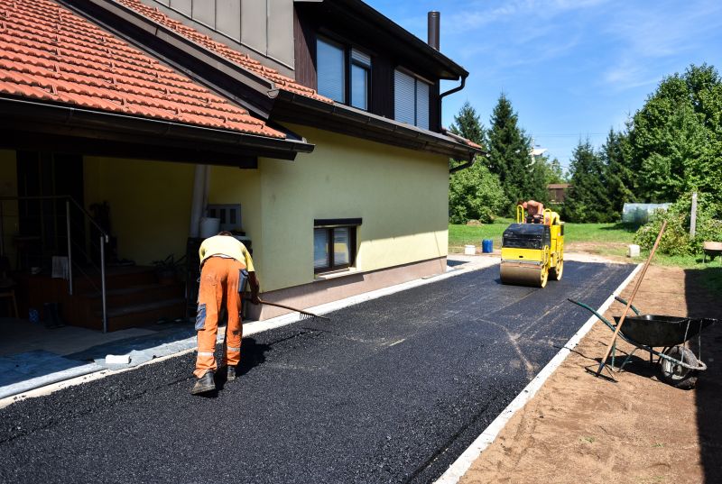Asphalt Paving Equipment at Work